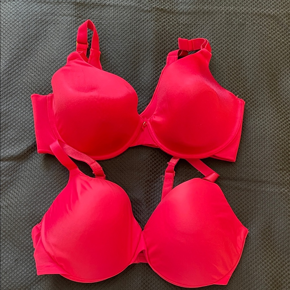 40D Underwire Red Bras - Vanity Fair and Bali - set of 2